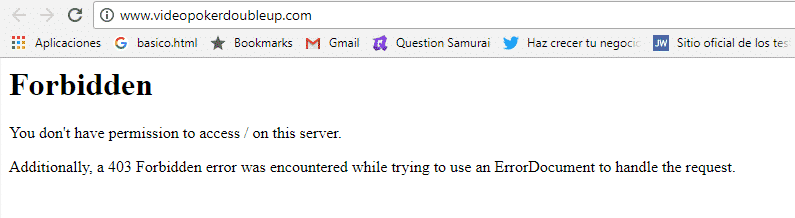 Mi web muestra “Forbidden” error 403