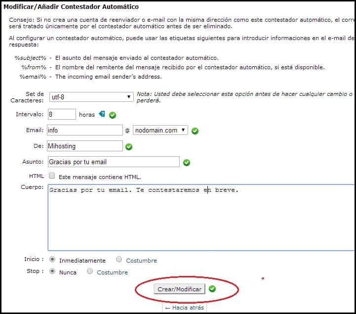 Como cambiar online el contestador automatico