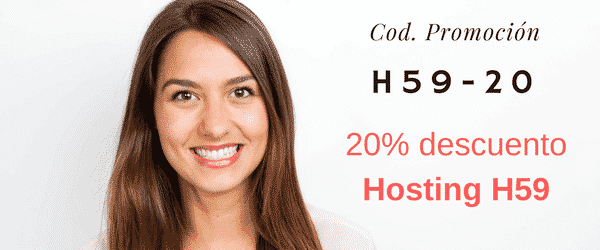 20% de descuento en Hosting H59, Hasta el domingo