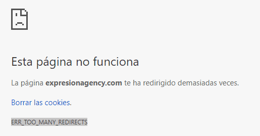 ERR_TOO_MANY_REDIRECTS, ¿Que significa?