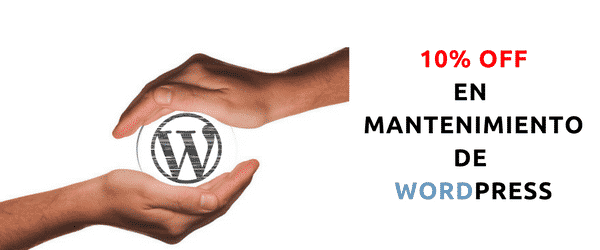10% de descuento en mantenimiento de WordPress