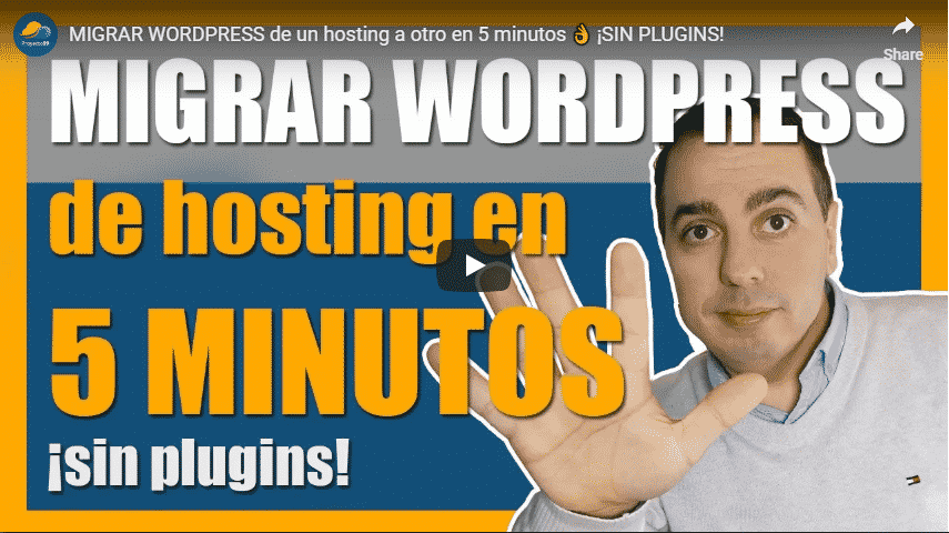 Migrar WordPress de Hosting en 5 minutos, Sin plugins!