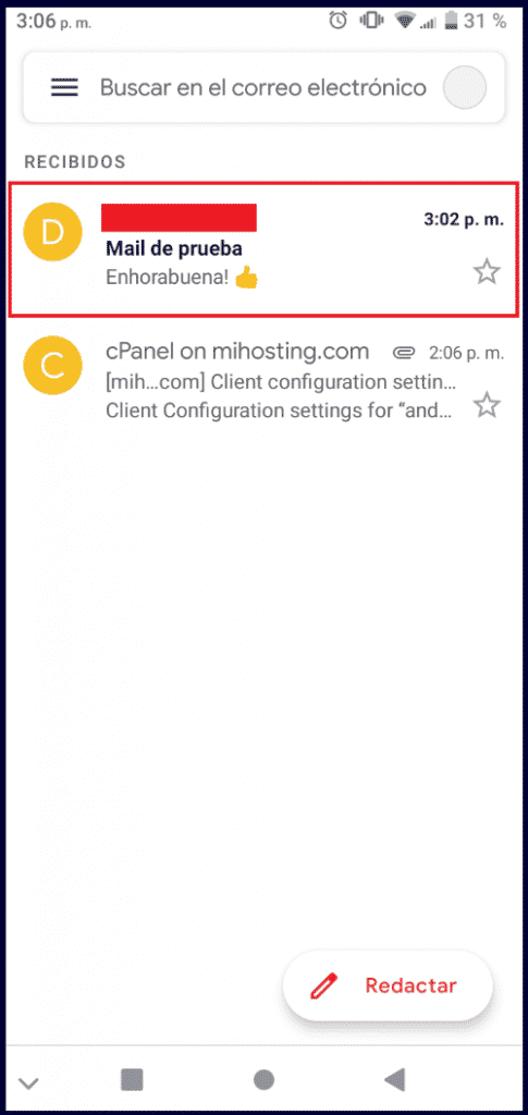 mail de prueba
