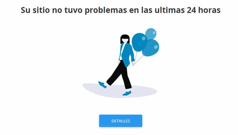 su sitio no tuvo problemas en las ultimas 24 horas