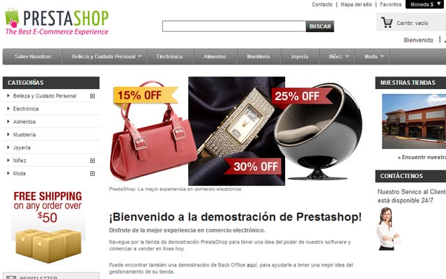 tienda online prestashop