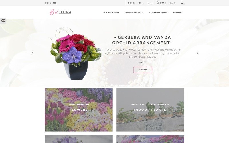 prestashop plantilla gratis flores