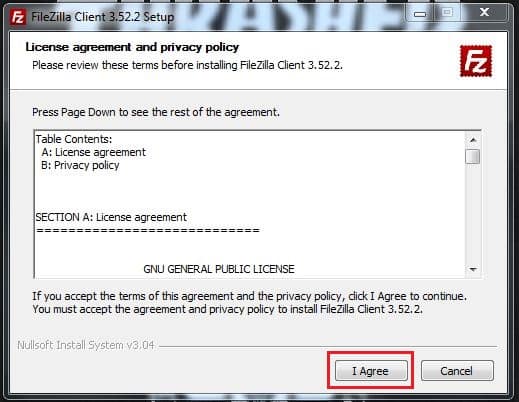 instalacion filezilla