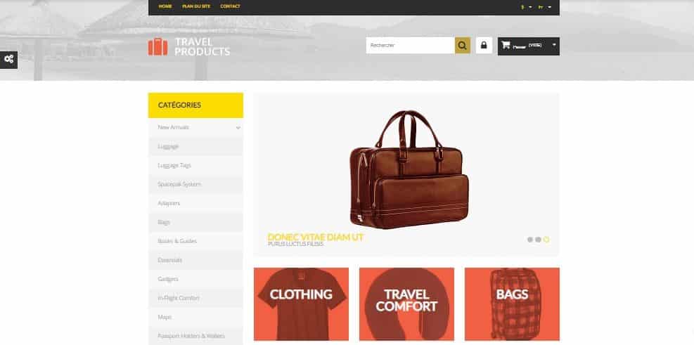 travel products prestashop