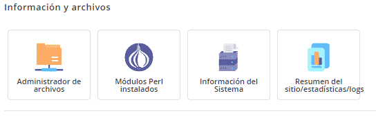 Informacion archivos directadmin