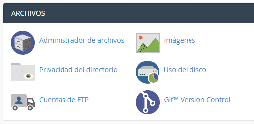 archivos cpanel