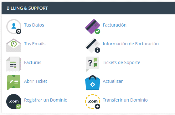 billing soporte cpanel
