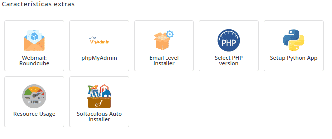 caracteristicas extra directadmin