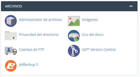 sistema archivos cpanel