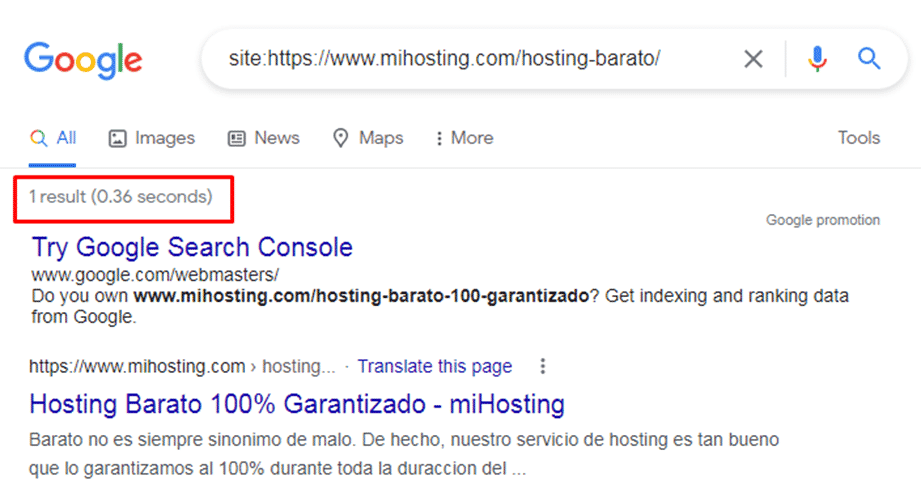encontrar una pagina en google